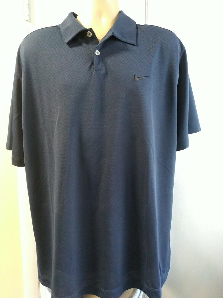 NIKE GOLF DRI FIT MEN'S SHORT SLEEVE Blue POLO SHIRT SIZE XL