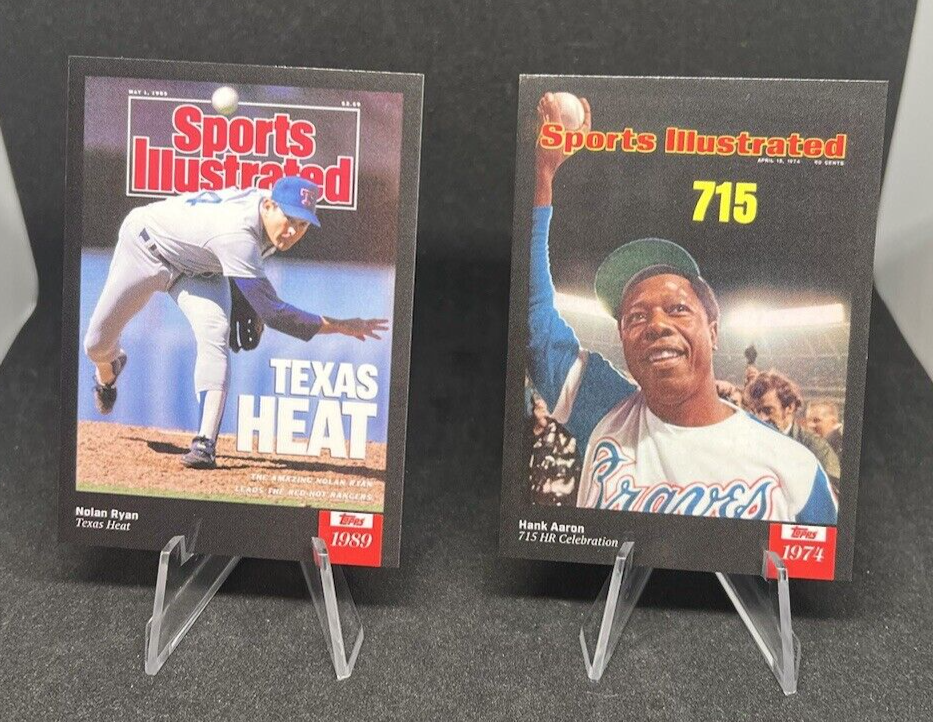 2021 Topps Sports Illustrated Nolan Ryan & Hank Aaron #16 & #15 - (2) Cards