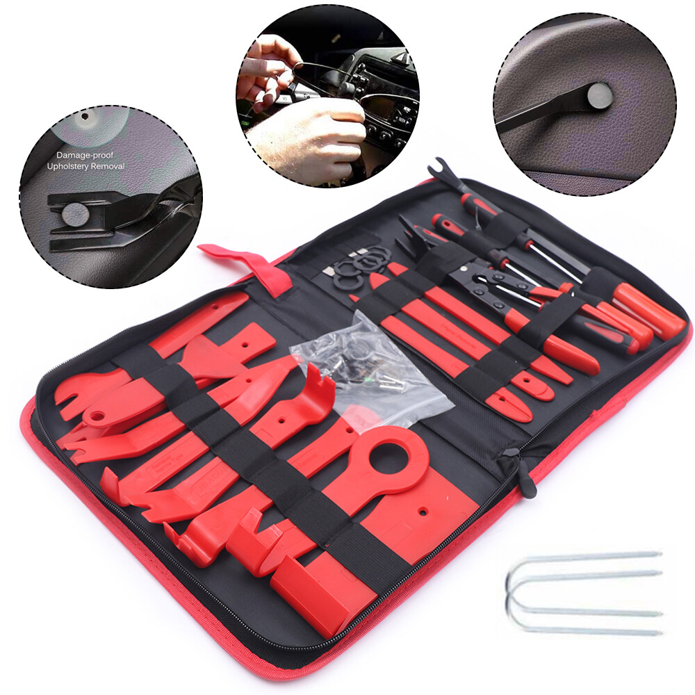 Car Trim Removal Molding Tool Radio Body Door Panel Pry Dashboard Kit Clips 38pc