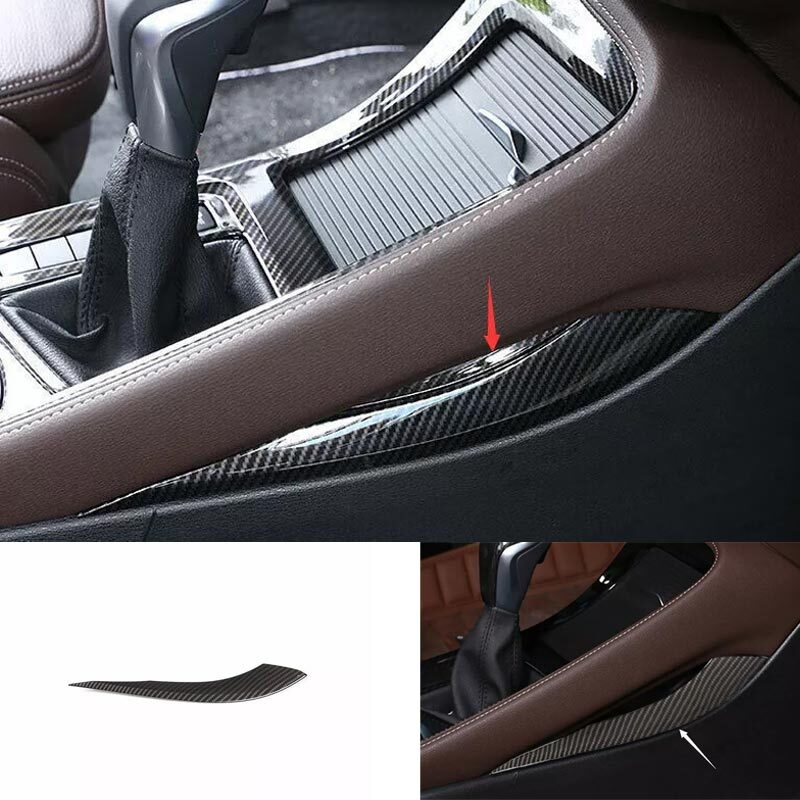 2016-22 Console Gear Shift Both Side Carbon Fiber Cover Trim Fit For BMW X1 F48