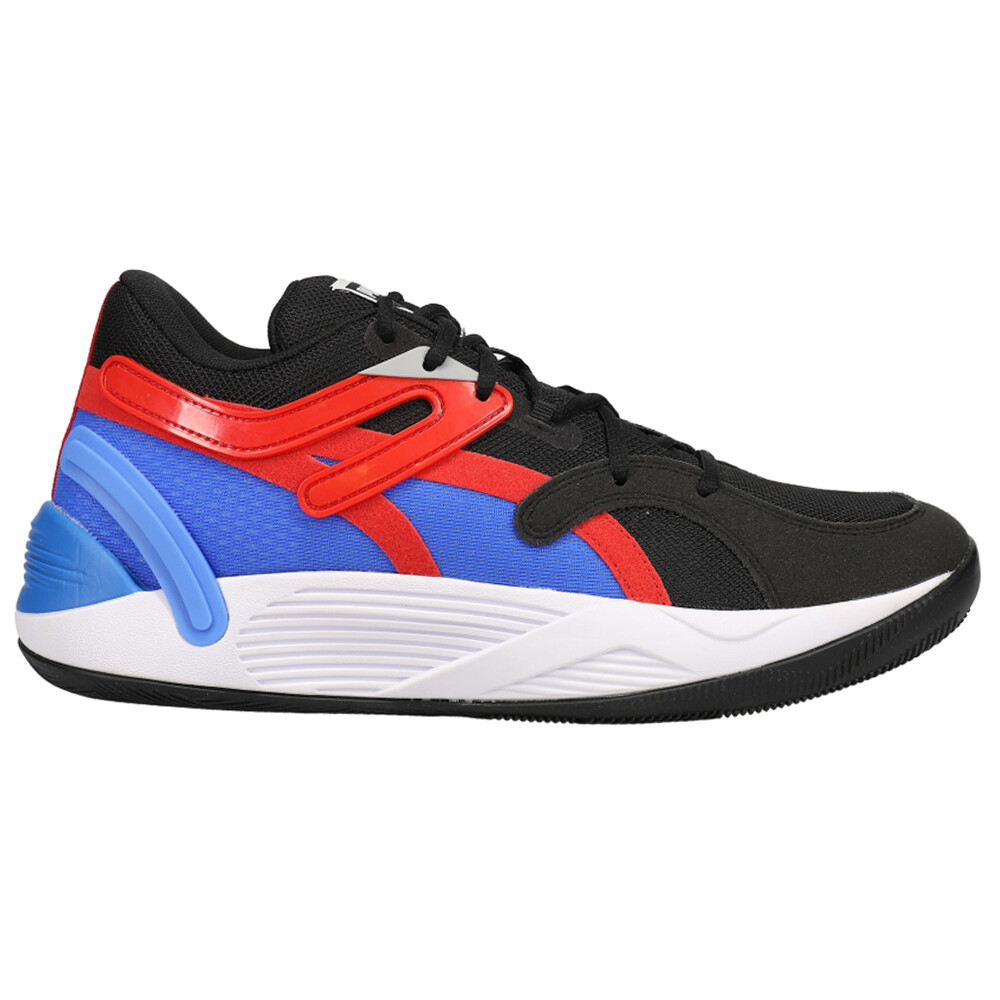 PUMA Trc Blaze Court Basketball  Mens Black, Blue Sneakers Athletic Shoes 376582