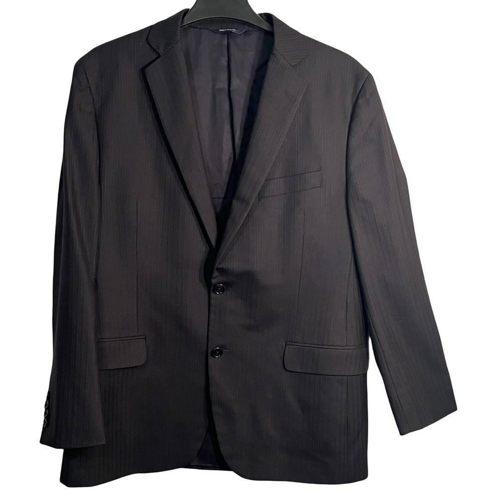 BROOKS BROTHERS Mens Suit Jacket Size 42R Black Wool Vent Single Breasted Preppy