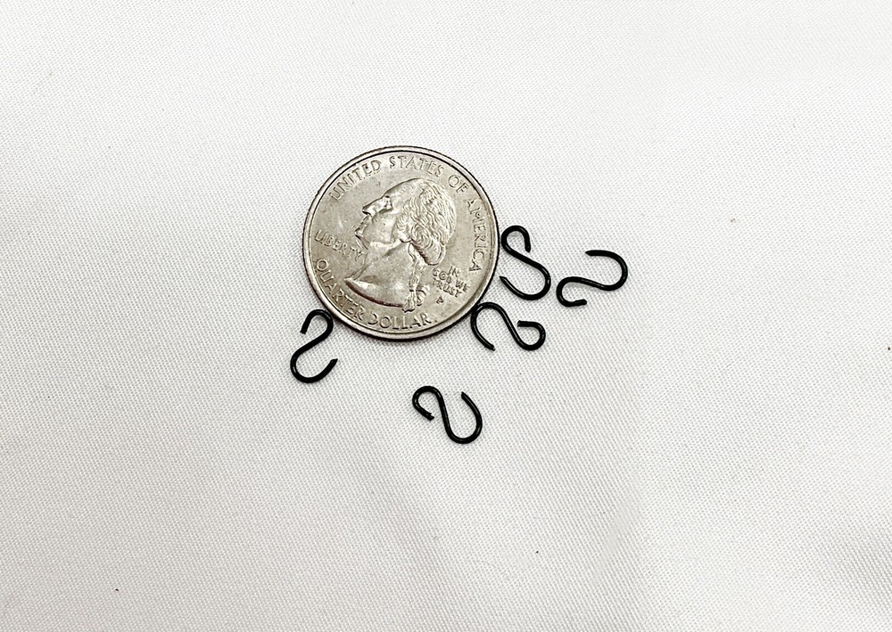 westrim beaded mini christmas tree ornament HOOKS only set of 20  green 8-10mm