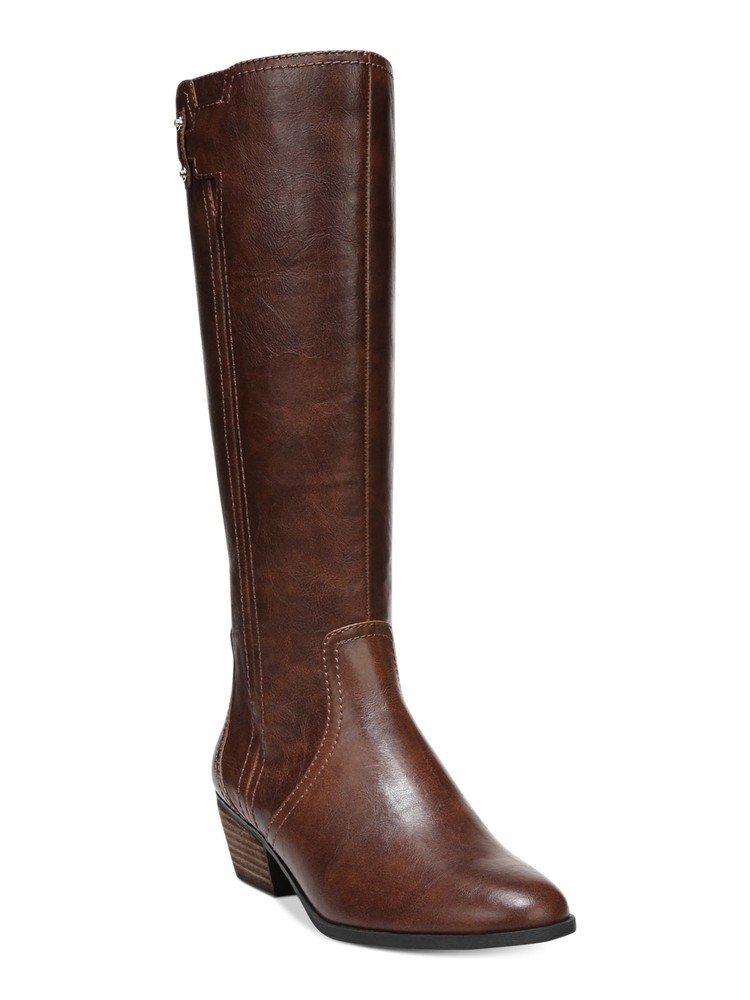 DR SCHOLLS Womens Brown Strap Wide Calf Brilliance Riding Boot 8.5 M WC