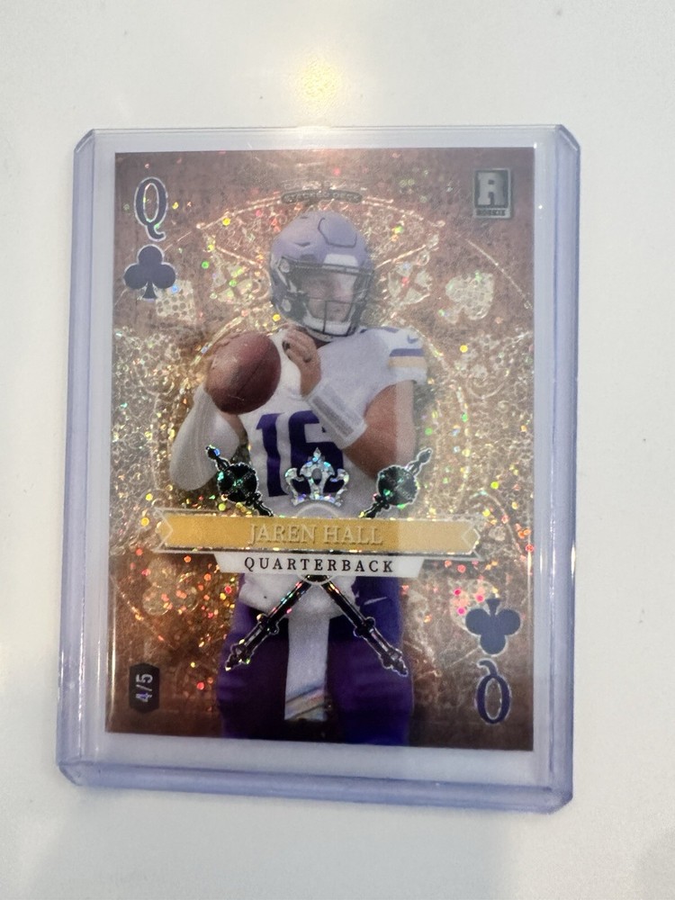 5/5 Jaren Hall 2023 Wild Card 5 Card Draw Rookie Queen Of Hearts Gold