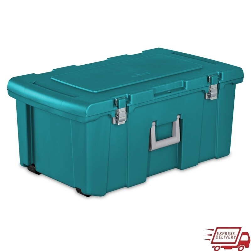 Wheeled Utility Storage Tote for Camping Dorms Office Moving