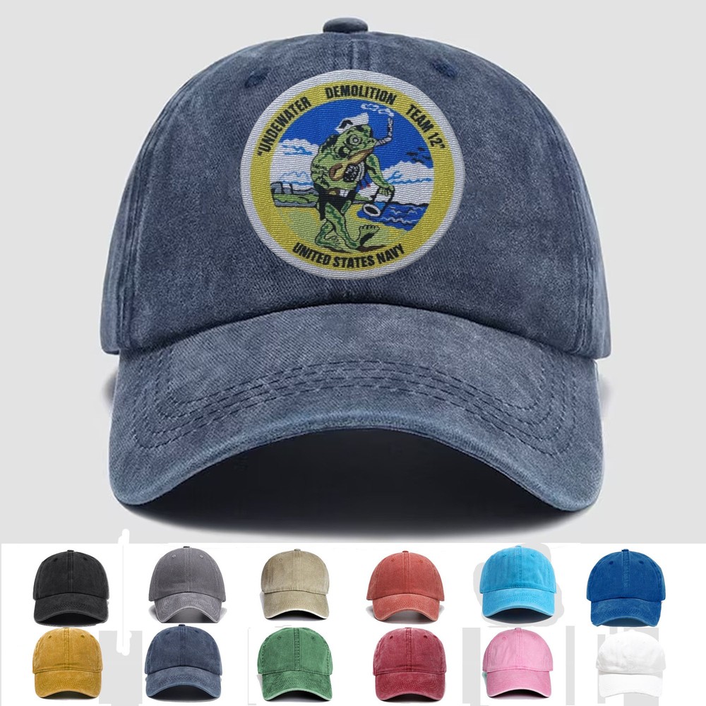 Custom Embroidered Hat USN Underwater Demolition Team 12, Trucker Hat, Gift Idea