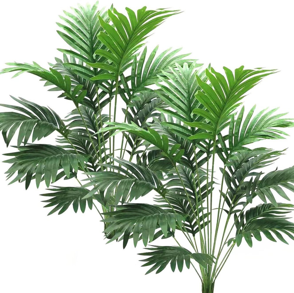 Artificial Palm Faux Plant Fake Tree Tropical Leaf Bush Plastic Greenery Large A
