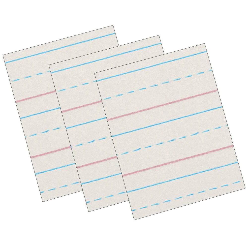 Newsprint Handwriting Paper with Dotted Midline 2.5 x 0.25 x 0.25 Ruled Short