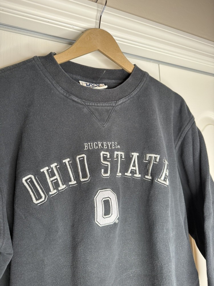 Ohio State Buckeyes Vintage Lee Sport NCAA Embroidered Sweatshirt Men Medium Blk