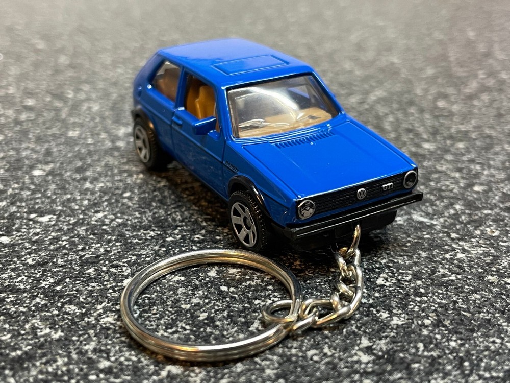 1976 VW MK1 GTI Golf Keychain Blue Hot Wheels Matchbox