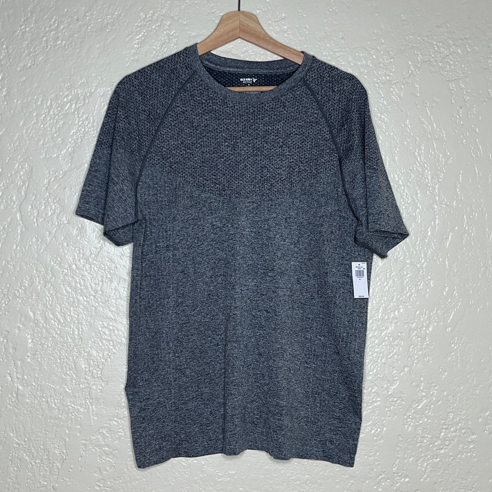 Old Navy Active Men's Gray Short Sleeve Crewneck Workout T-Shirt Size M NWT