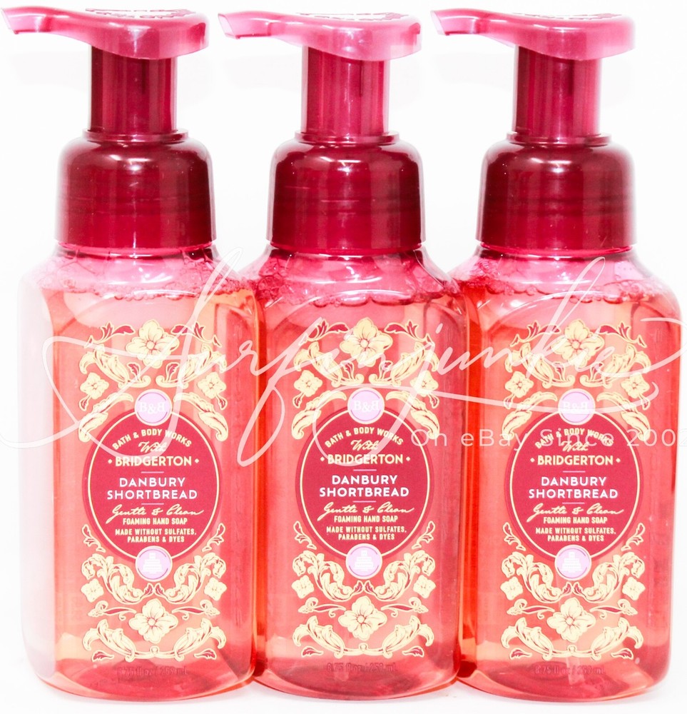 Bath & Body Works Danbury Shortbread Hand Wash Soap Foaming Foam 3pc Pink Gold