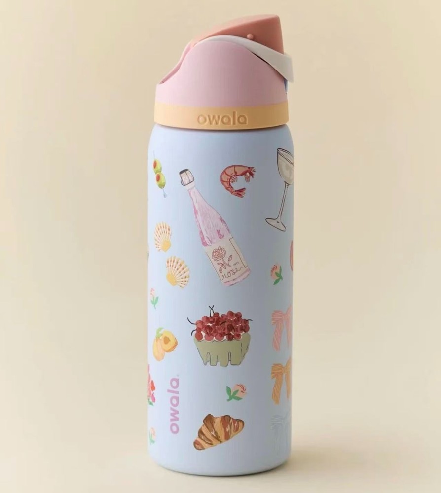 Owala / Picnic Prep / 32oz Free Sip Limited Edition / UO Exclusive Blue Pink New
