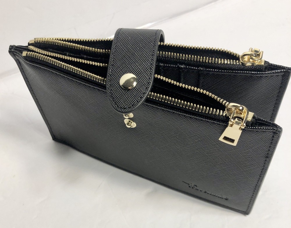 Wallet Womens RFID Blocking Bifold Multi Card Case Billfold Black Travelambo