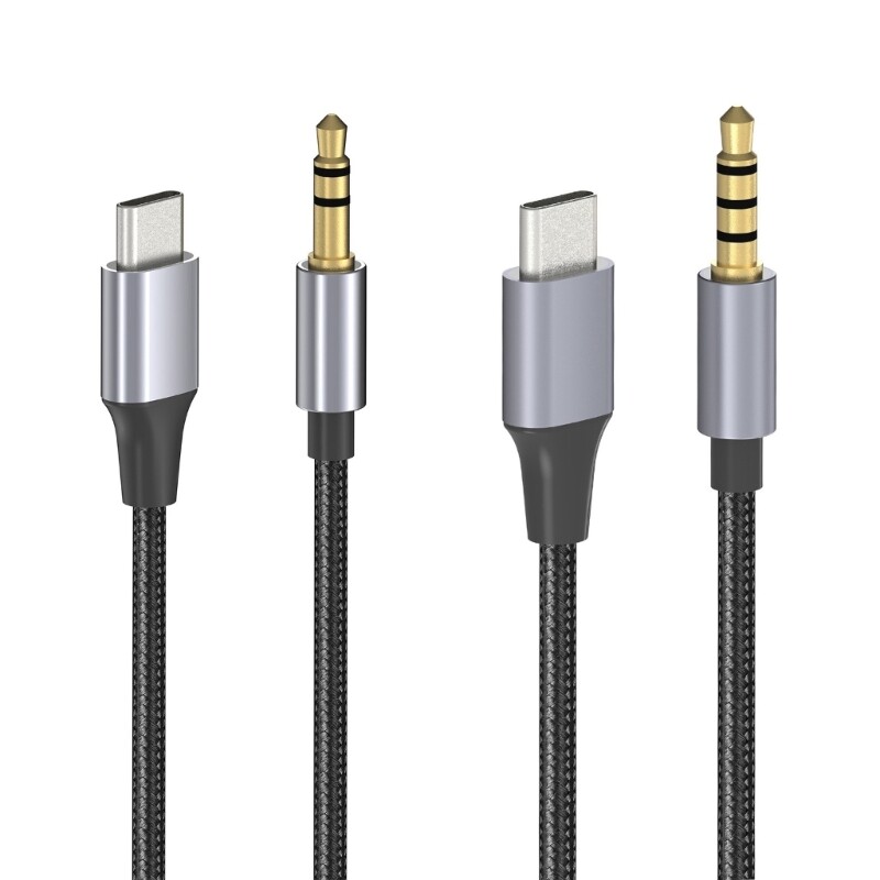50-200cm USB-C to 3.5mm AUX Cable with Noise Reduction for Clear Audio