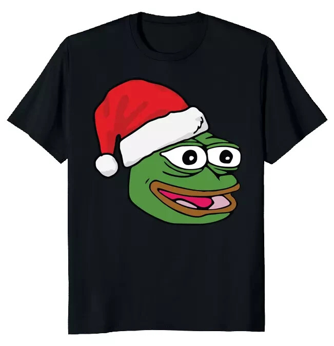 NEW LIMITED Pepe Frog Holiday Christmas Funny Novelty T-Shirt Size S-5XL