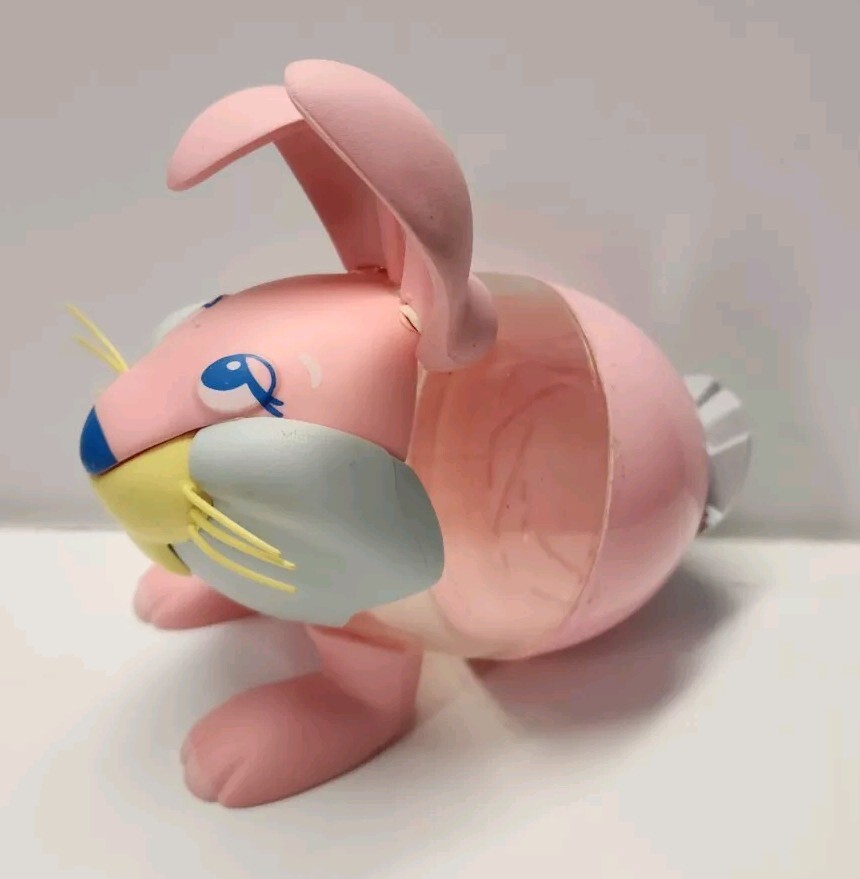 Vintage Kinder Surprise Ferrero Pink Bunny Easter Bunny Plastic Container Cute