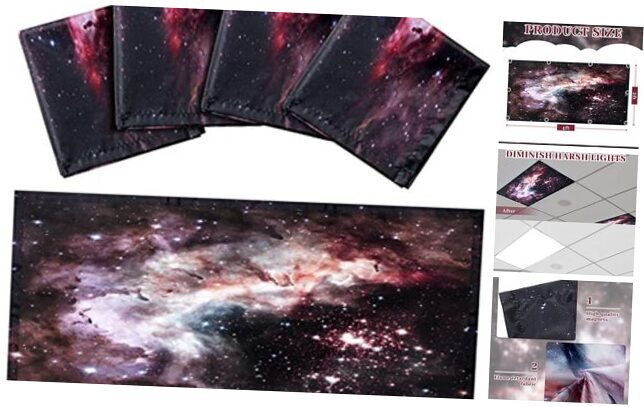 4 Pack Fluorescent Light Covers Magnetic Light Cover Fluorescent Star and Cloud