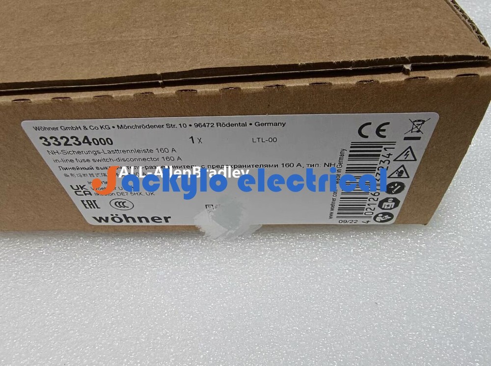 Wohner 160A 33234 Isolating Switch NH 160A 33234 New