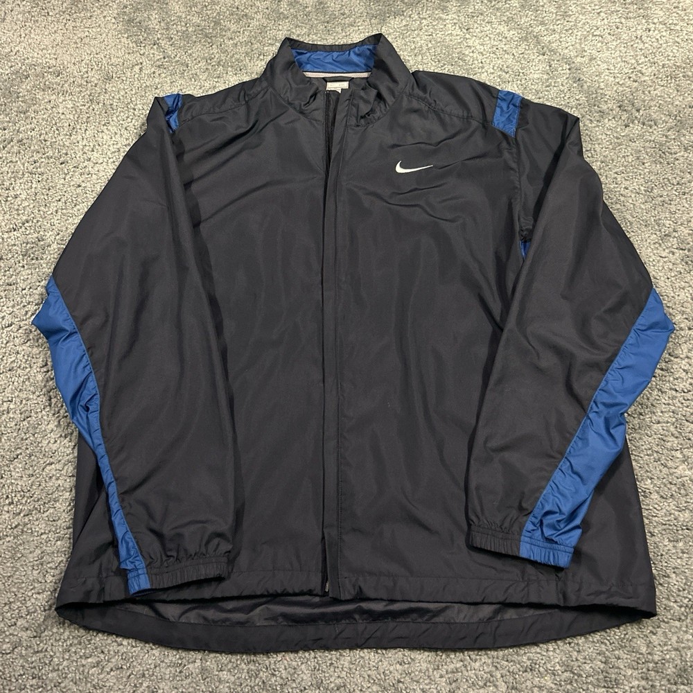 Vintage Nike Navy Blue Striped Tracksuit/Windbreaker Jacket Men’s XXL
