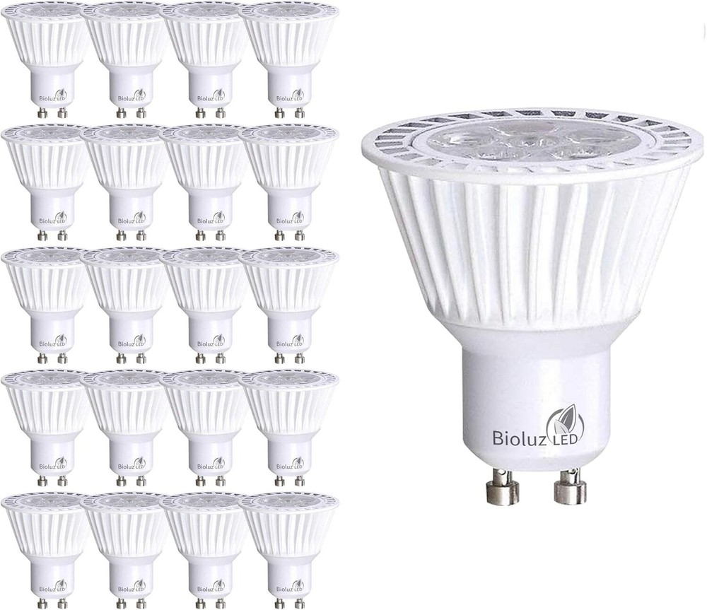 20-Pack Dimmable GU10 LED Light Bulbs, 3000K Soft White, 50W Halogen Replacement