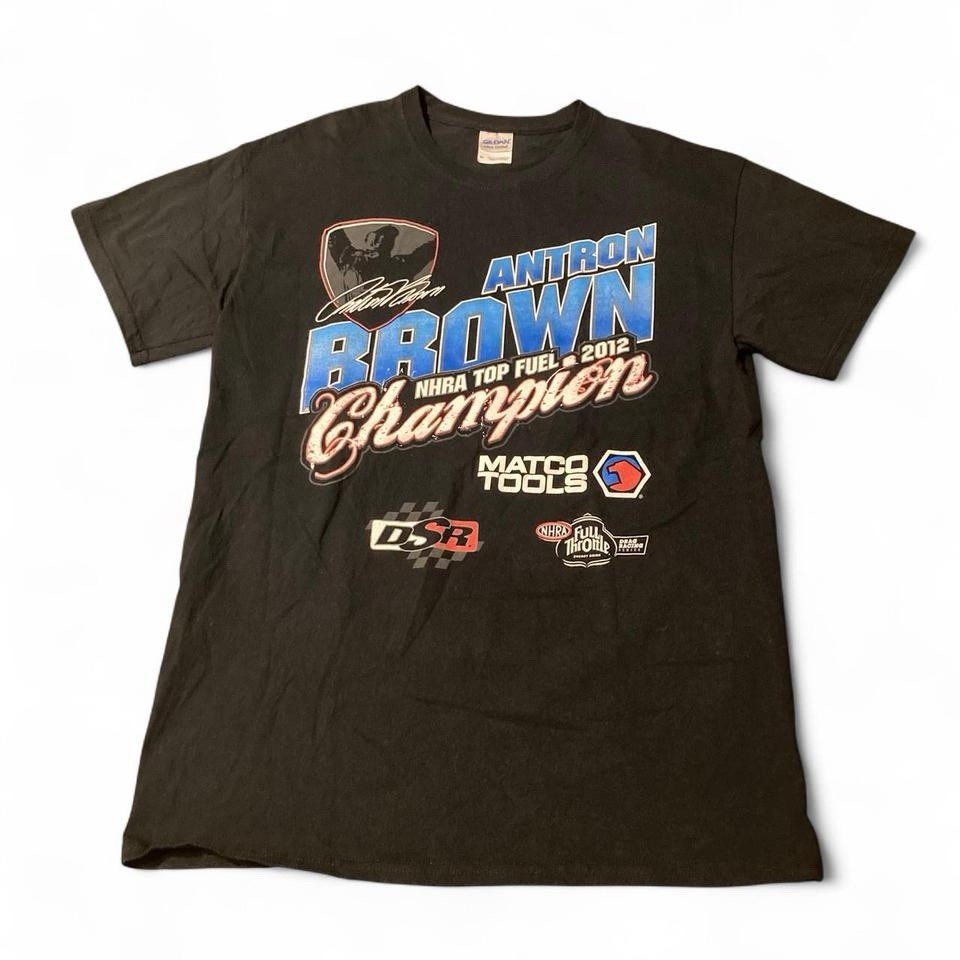 Black Antron Brown 2012 NASCAR Champion Gildan T Shirt Men's M Short Sleeve