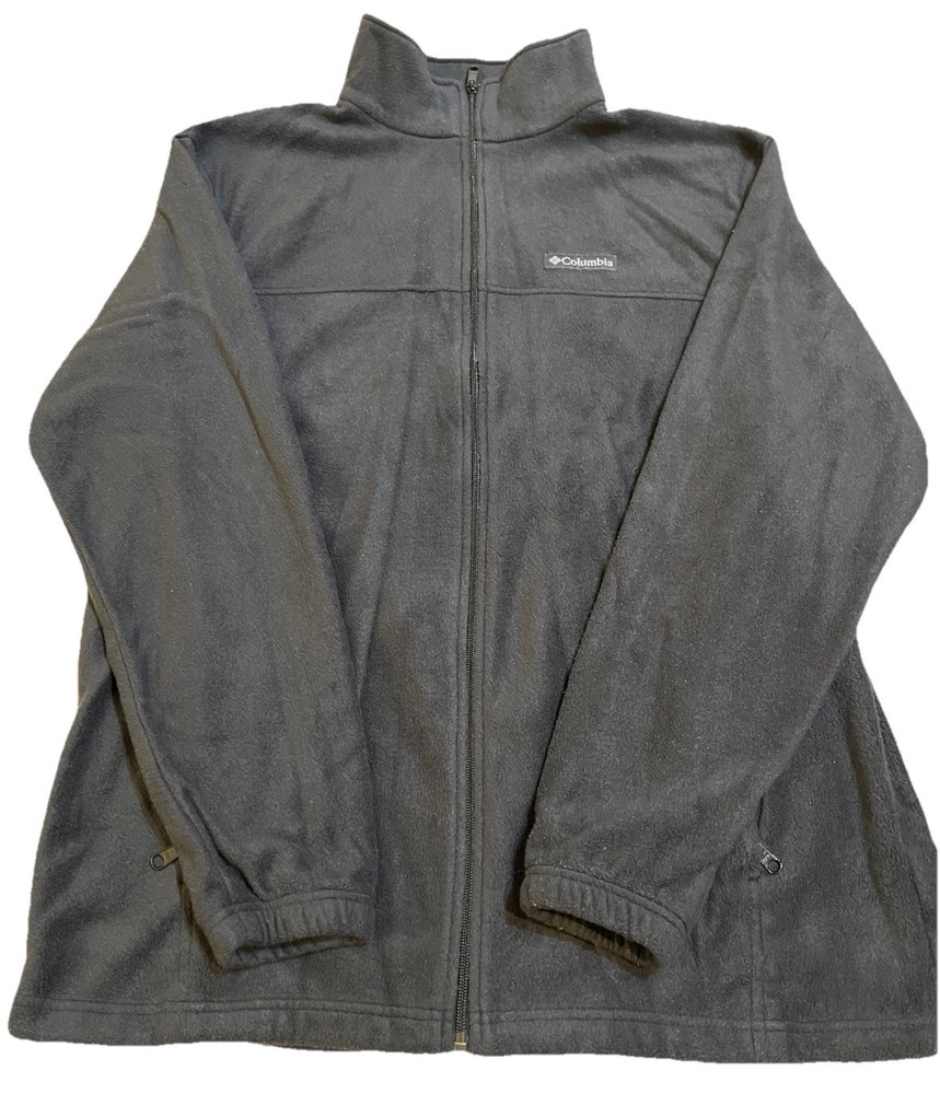 Columbia Men's LT Black Full Zip Soft Fleece Jacket Sportswear Coat