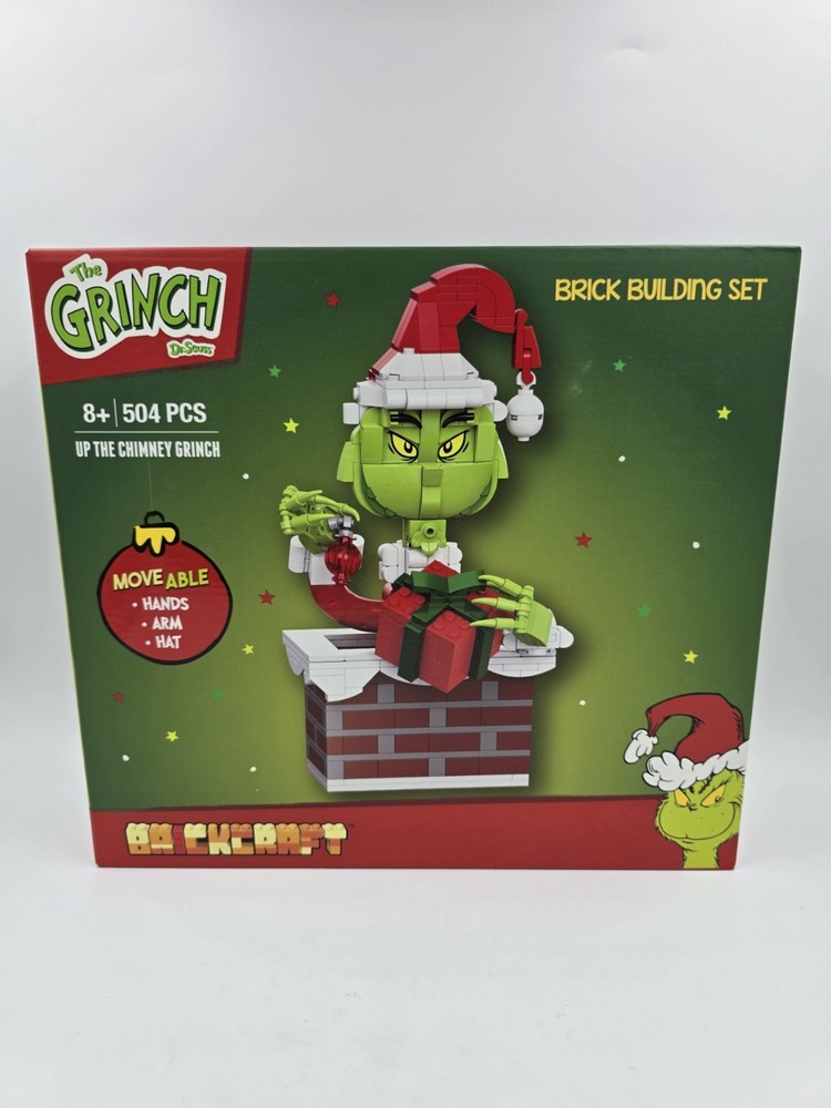 The Grinch Dr. Seuss Brickcraft Brick Building Set Up the Chimney Grinch