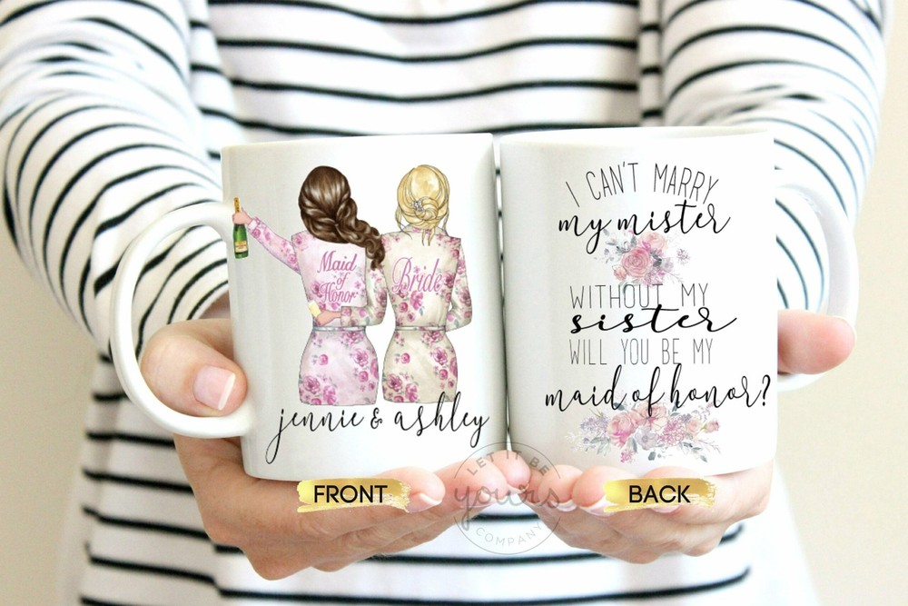 Maid Of Honor Gift Gift For Sister Maid Of Honor Mug Personalized Maid Of Honor