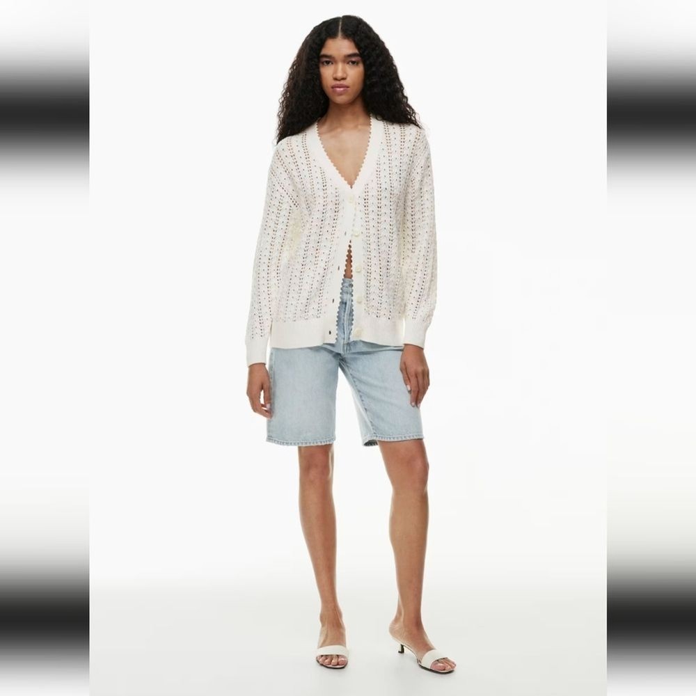 Wilfred Reverence Crochet Button Front Cardigan in XS