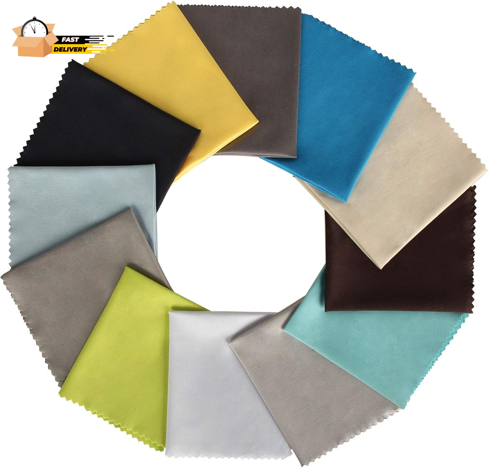 12 Pack Assorted Colors Microfiber Cleaning Cloths - 6