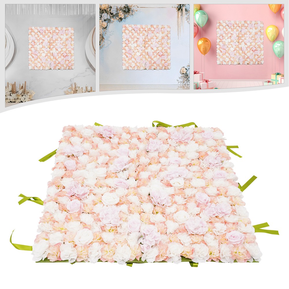ARTIFICIAL FLOWER WALL PANEL FOR FESTIVE BACKDROPS FLOWER WALL MAT SILK ROSE