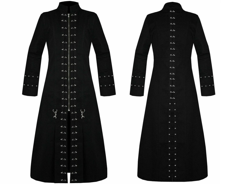 Gothic Black Hellraiser Pinhead Vampire Trench Coat/Jacket For Men - Punk Style