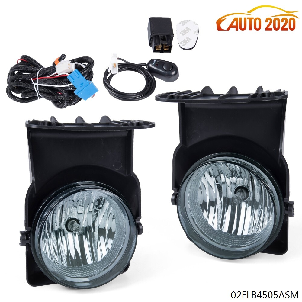 Fit For 03-06 GMC Sierra 1500 2500 3500 Pickup Bumper Fog Lights Lamps Pair Set