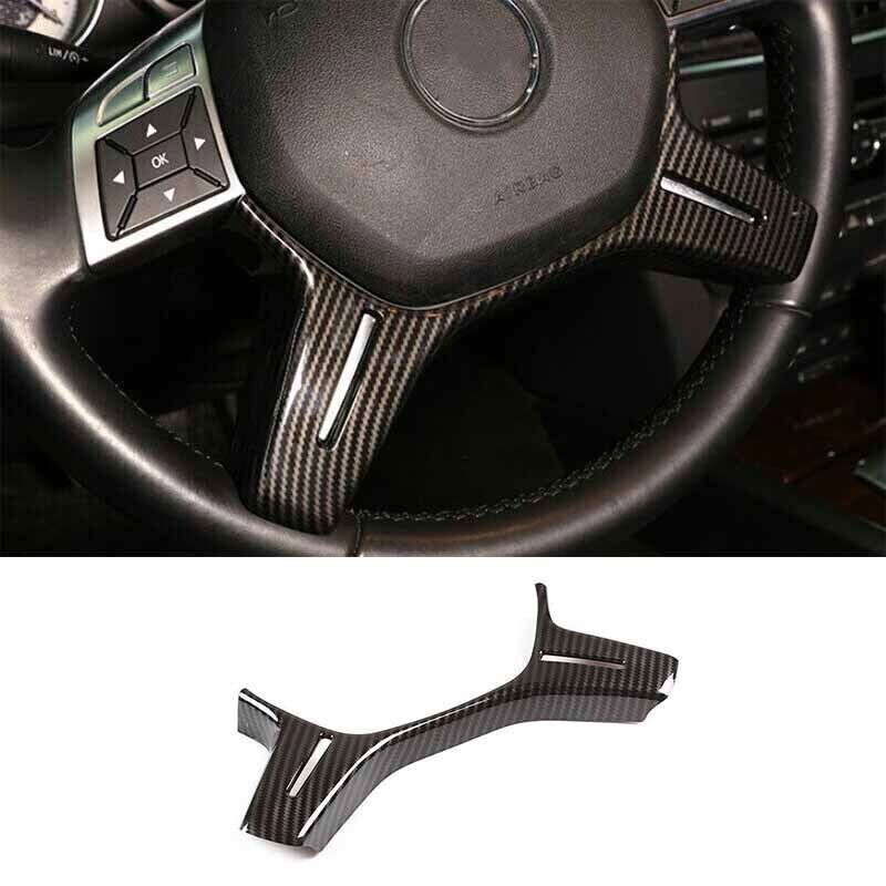 For Benz G-Class 2013-2018 Carbon Fiber Cover Trim Steering Wheel Border Frame