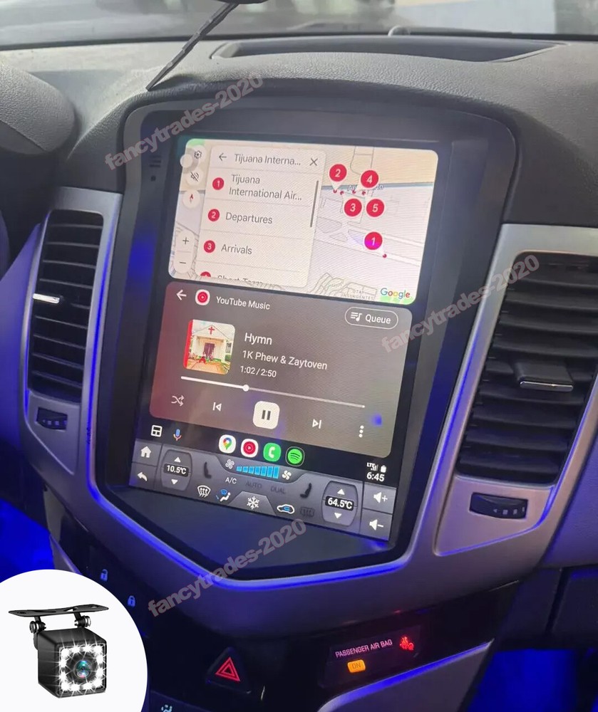 2009-2015 Chevy Cruze Apple CarPlay Android 13 GPS Stereo with Backup Camera