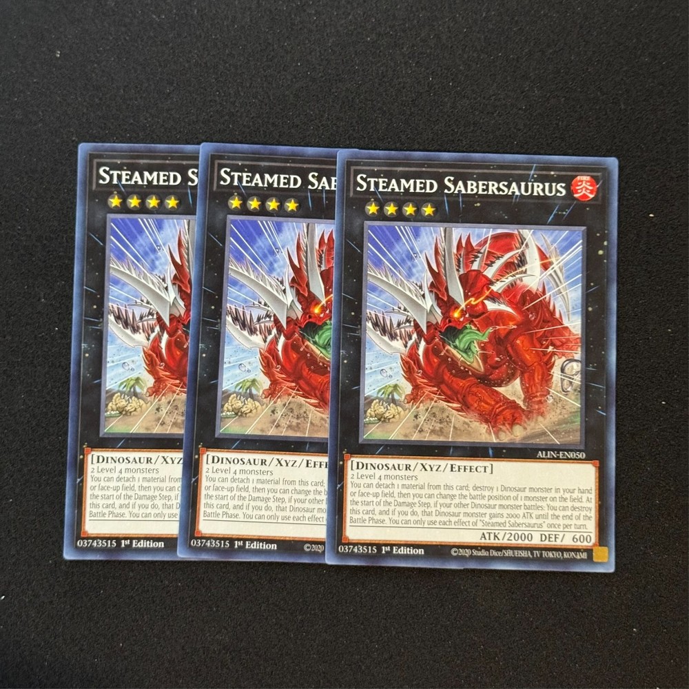 3x Steamed Sabersaurus ALIN-EN050 Common - Alliance Insight