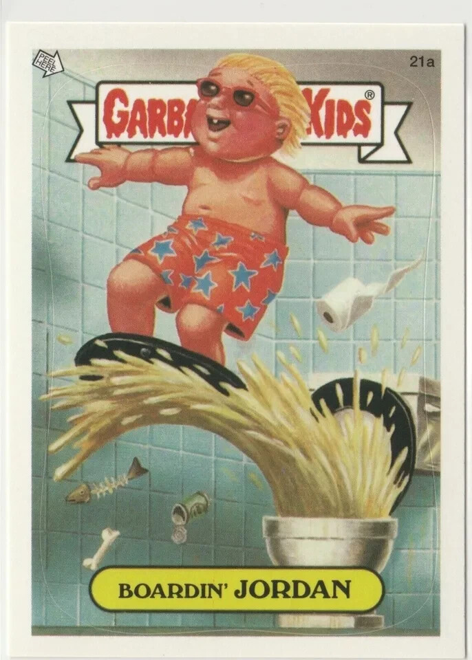 Vintage 2003 Garbage Pail Kids ANS1 Boardin' Jordan #21a Surfer Card