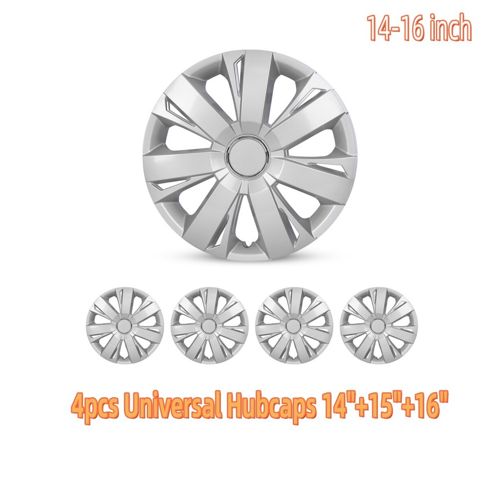 4pcs Snap On SUV Wheel Covers for 14 15 16 Inch R16 Tire Rims