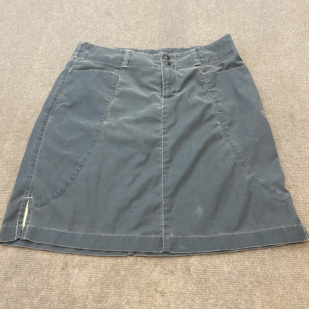 KUHL Skirt Women's Medium Gray Active Stretch Pockets Outdoor Hiking Fishing