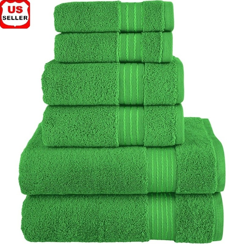 100% Turkish Cotton Towel Set 680 GSM Absorbent Bath Hand Washcloths Spa Gym New