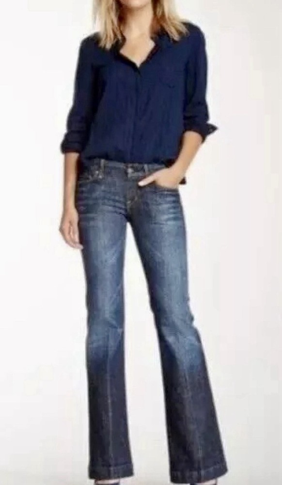 Citizens of Humanity Faye Low Waist Stretch Jeans Size 28 Full Leg