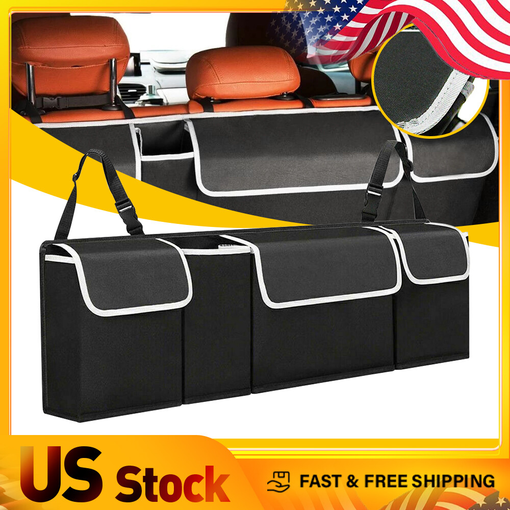 Car Trunk Oxford Organizer Interior Accessories Back Storage Bag Seat 4 Pocket