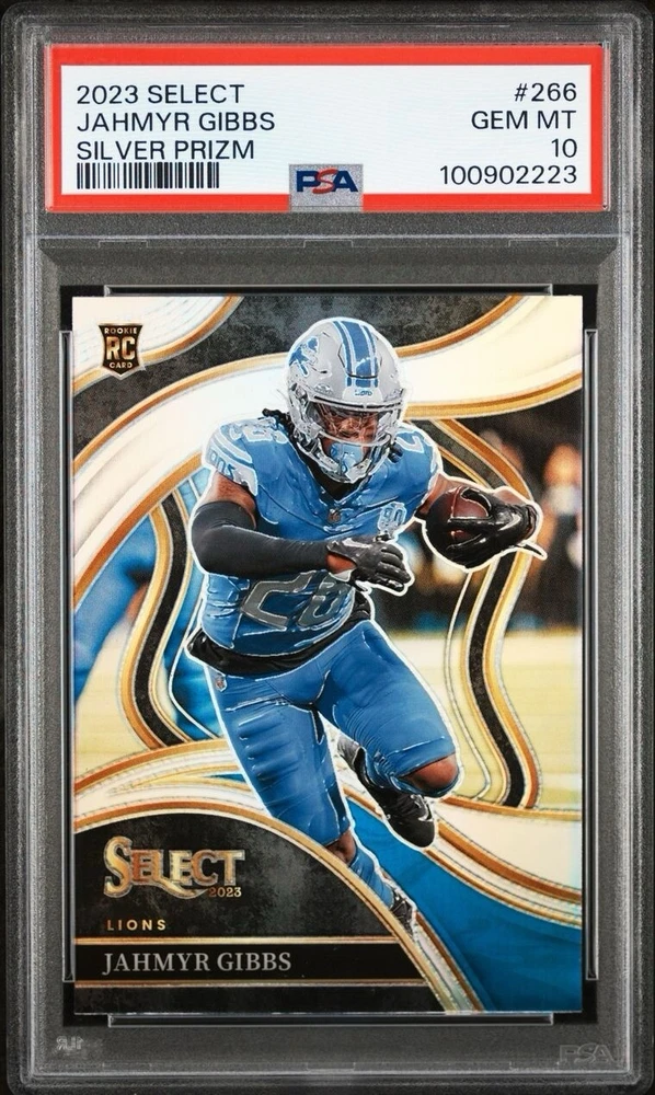2023 Panini Select - Club Level Silver Prizm #266 Jahmyr Gibbs (RC)