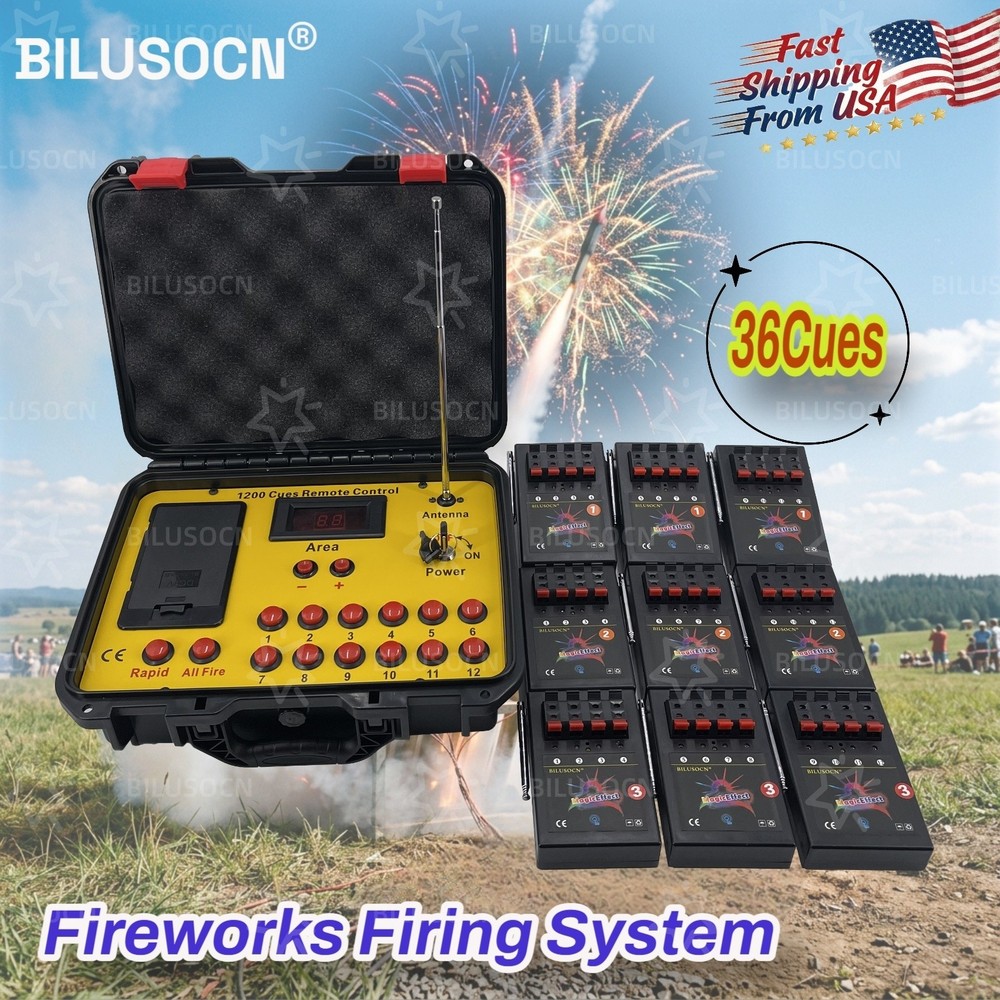 Versatile 36 Cues Fireworks Firing System Wireless Remote Controller Kit USA