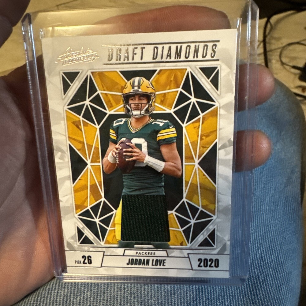 2024 Panini Absolute Jordan Love Draft Diamonds Patch Card #DDJ-JLE Rookie Memorabilia