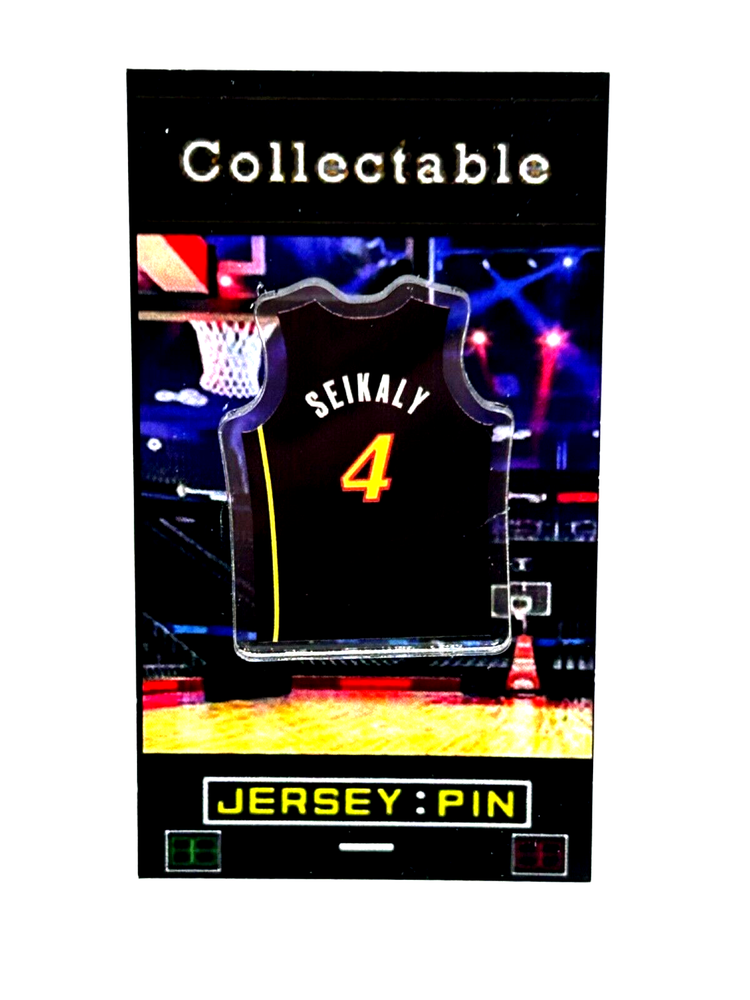 Miami Heat Rony Seikaly jersey lapel pin-Classic RETRO Collectable