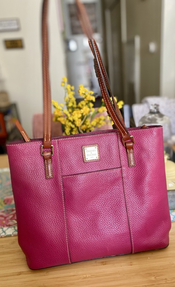 Dooney & Bourke 1975 Pebble Leather Shopper Pink