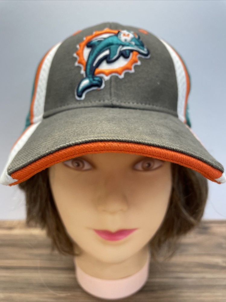 NFL Miami Dolphins Reebok Team Apparel Green/Orange Hat Cap Men Football